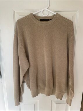 Greg Norman Collection Men's Crewneck Sweater in Light Taupe